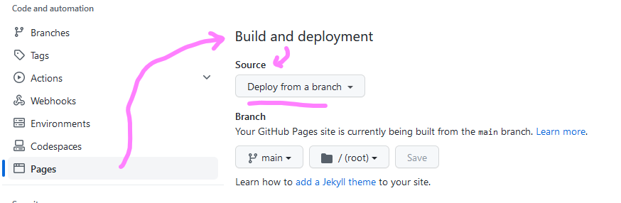 It is here! Under "Build and deployment", under "Source", select Deploy from a branch.